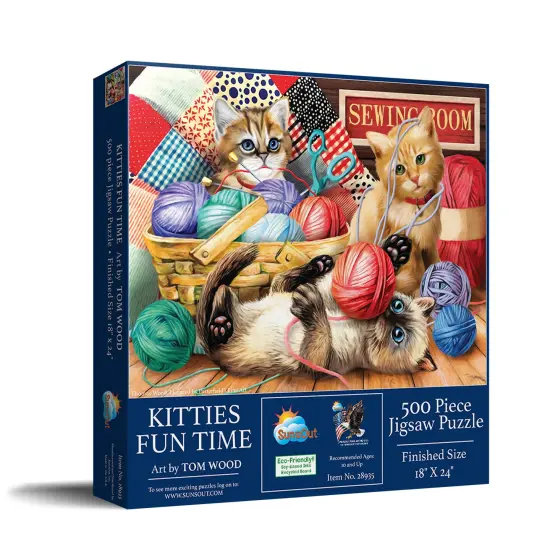 Sunsout Kitties Fun Time 500 pc Jigsaw Puzzle 28935 {3}
