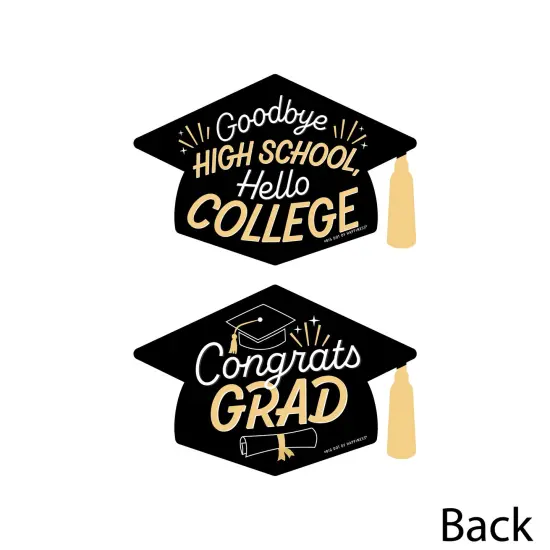 Big Dot of Happiness Hello College Graduation - Grad Cap Decorations DIY Party Essentials - Set of 20 {4}