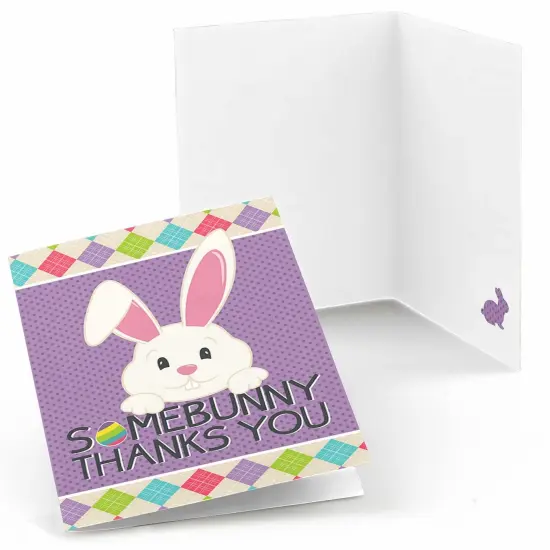 Big Dot of Happiness Hippity Hoppity - Easter Bunny Party Thank You Cards (8 count) {1}