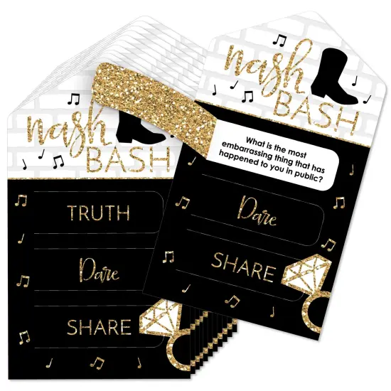 Big Dot of Happiness Nash Bash - Nashville Bachelorette Party Game Pickle Cards - Truth, Dare, Share Pull Tabs - Set of 12 {1}