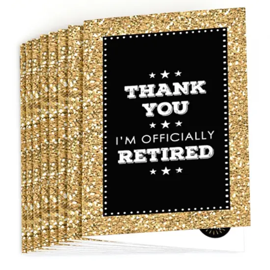 Big Dot of Happiness Happy Retirement - Retirement Party Thank You Cards (8 count) {3}