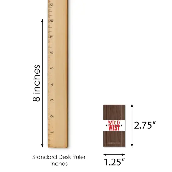 Big Dot of Happiness Western Hoedown - Mini Candy Bar Wrapper Stickers - Wild West Cowboy Party Small Favors - 40 Count {6}