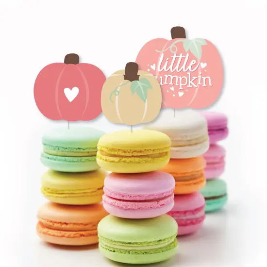 Big Dot of Happiness Girl Little Pumpkin - DIY Shaped Fall Birthday Party or Baby Shower Cut-Outs - 24 Count {4}