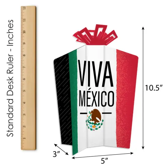 Big Dot of Happiness Viva Mexico - Table Decorations - Mexican Independence Day Party Fold and Flare Centerpieces - 10 Count {7}