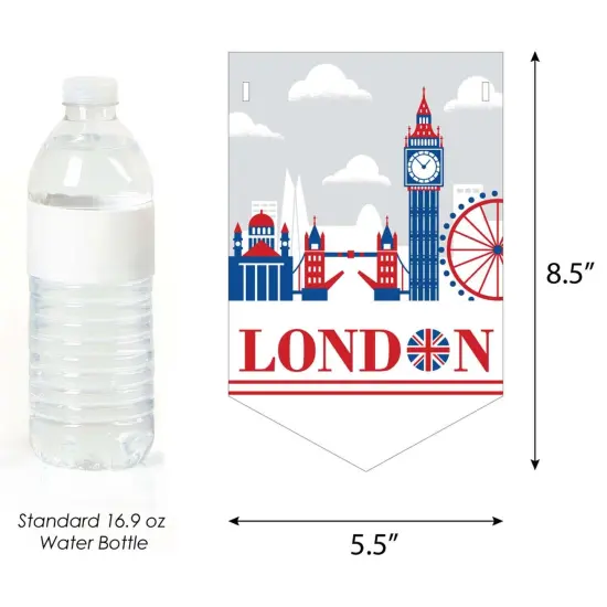 Big Dot of Happiness Cheerio, London - British UK Party Bunting Banner - Party Decorations - Let's Have a Jolly Good Time {3}