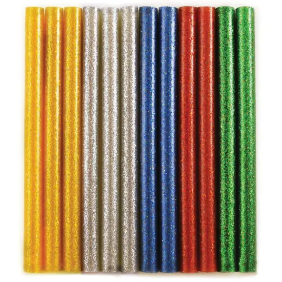 CraftMedley Dual-Temp Mini Glitter Glue Sticks 12/Pkg-.27"X4" {2}