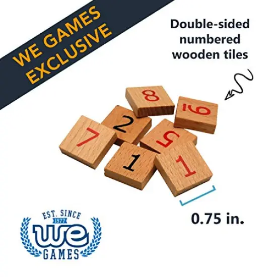 WE Games Replacement Wooden Sudoku Number Tiles - Extra Set of Pieces {3}