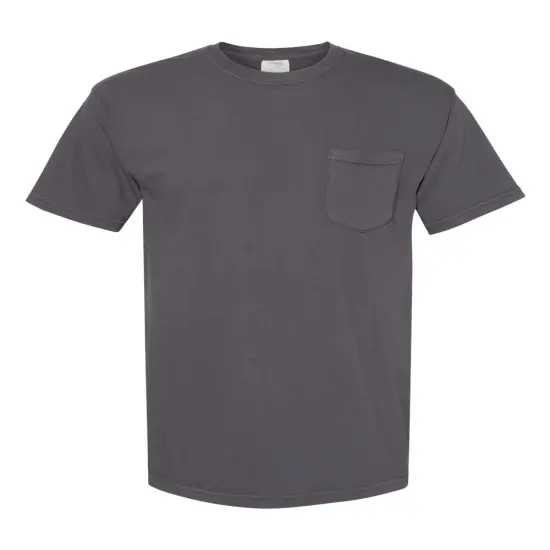 Comfort Colors&reg; Garment-Dyed Heavyweight Pocket Crewneck Short Sleeve T-Shirt Graphite {2}