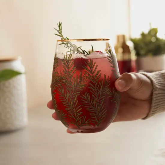 Woodland Stemless Wine Glass Set  {3}