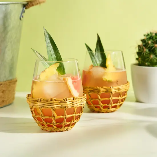 Island Stemless Wine Glass Set  {3}