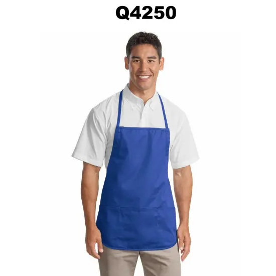 Q-Tees&reg; Full Length Apron With Pounch Pocket Sleeveless {3}