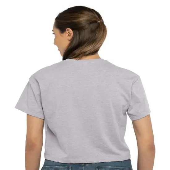 Next Level&reg; Women's Short Sleeve Crewneck Ideal Crop Top - 1580 Heather grey {7}