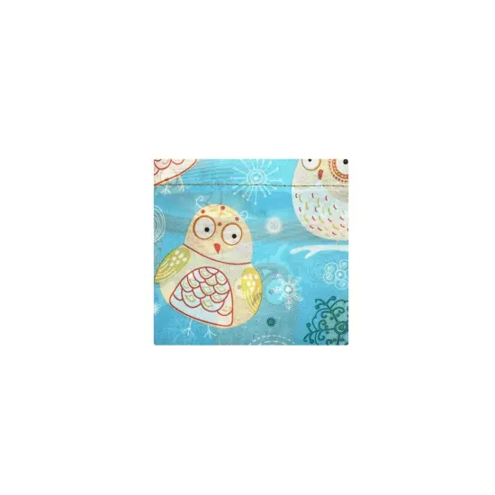 Wrapables Medium Foldable Tote Nylon Reusable Grocery Bag (Set of 2), Silly Owls {4}