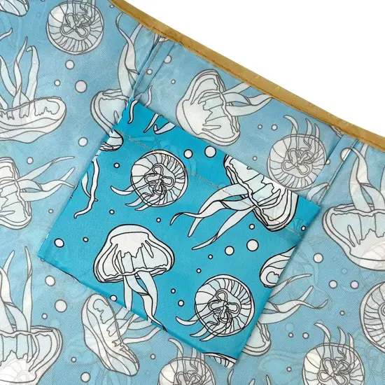 Wrapables Large Foldable Tote Nylon Reusable Grocery Bags, Jellyfish {6}