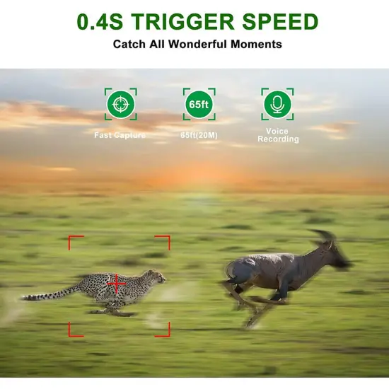 Mini Game Camera, 16MP 1080P HD Trail Camera with Night Vision, Wildlife Waterproof Hunting Camera Wildgame, Hunting Trail Monitors {2}