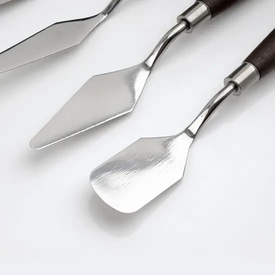 5 Pieces Painting Knives Stainless Steel Spatula Palette Knife Oil Painting Accessories Color Mixing Set for Oil, Canvas, Acrylic Painting Lightwish {5}