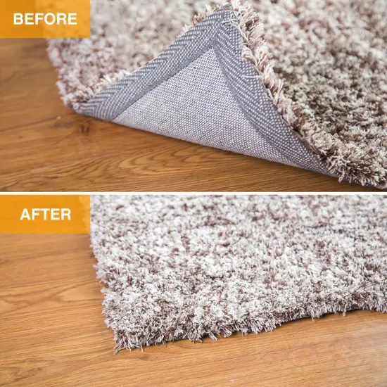 Rug Pad Gripper, Washable Grippers for Rug, “Vacuum TECH” - New Materials to Non Slip Rug Pads for Hardwood Floors, Under Rug Carpet Tape : Keep Your Rug in Place & Make Corner Flat {4}