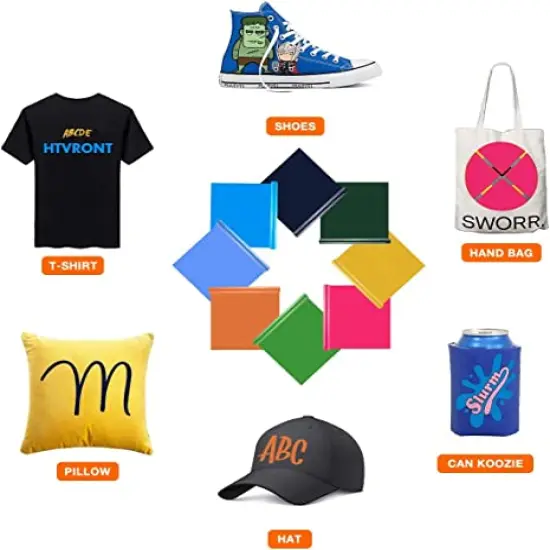 HTV Vinyl Rolls - 12" x 8ft White Heat Transfer Vinyl for Shirts, Iron-On Vinyl for Cricut & Cameo, Easy to Cut & Weed for Heat Vinyl Design (White) {5}