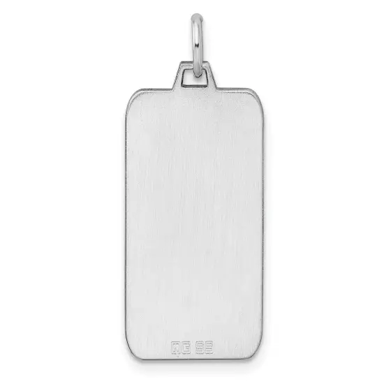 Sterling Silver Disc Rectangle Charm 0.018" 12.6mm Jewerly 33mm x 14mm {3}