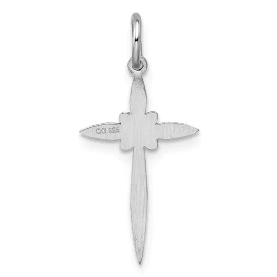Sterling Silver Cross Charm Jewerly 25mm x 7mm {4}