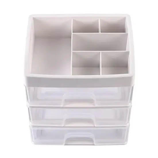 Makeup Organizer with 3 Drawers, Cosmetic Display Cases, Makeup Storage Box (3 Drawers) {5}