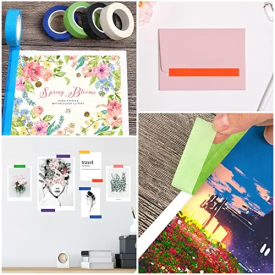 12PCS Colored Masking Tape Kids Art Supplies DIY Craft Tape Colored Tape Rolls 1.7cm x 12m (2/3 In x 13 Yards) {3}