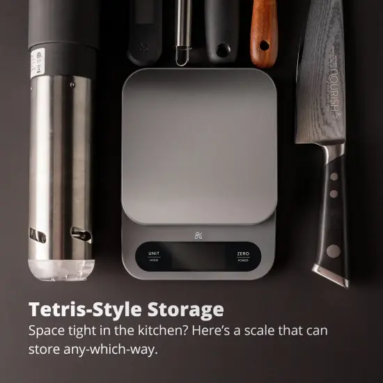 High Capacity Kitchen Scale - Premium Food Scale with 22-Pound Capacity, Weighs in Grams & Ounces, Features a Hi-Def LCD Screen and Stainless Steel Platform, Designed in St. Louis {6}