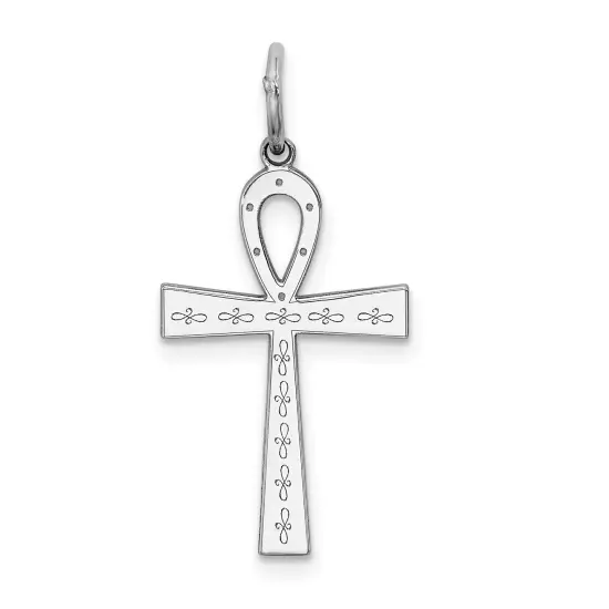 Sterling Silver Cross Charm Jewerly 25mm x 14mm {1}