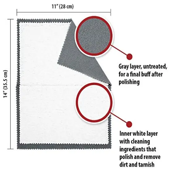 Cleaning Cloth Pure Cotton Made in USA for Gold, Silver, and Platinum Jewelry, Eco Friendly Large Cleaner Cloth 11 x 14 in. Keeps Jewelry Clean and Shiny {1}