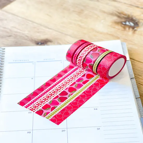 Strawberries Red Summer Fruit Washi Tape Set (#W061) {5}