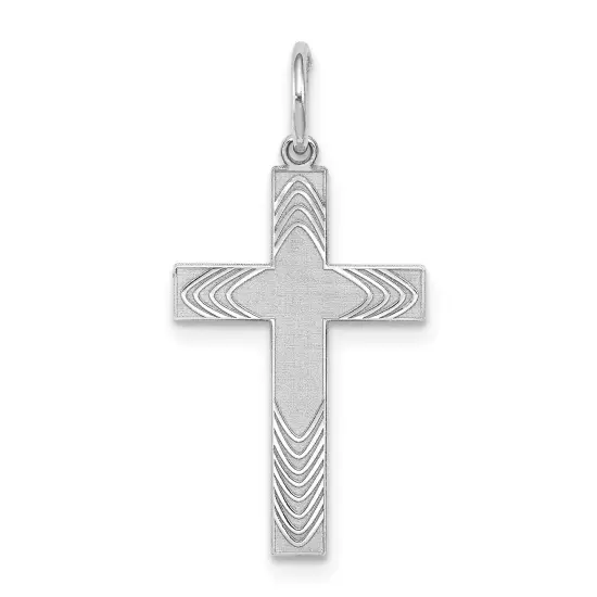 Sterling Silver Cross Charm Jewerly 25mm x 12mm {1}