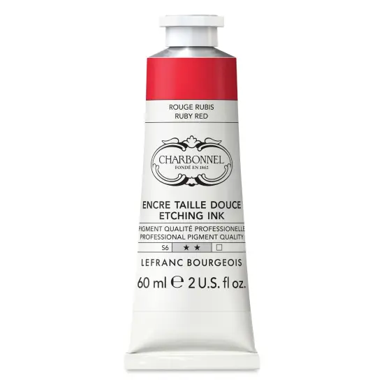 Charbonnel Etching Ink - Ruby Red, 60 ml {1}