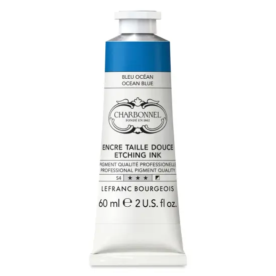 Charbonnel Etching Ink - Ocean Blue, 60 ml {1}