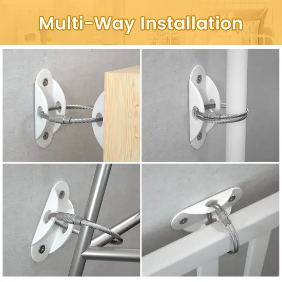 Furniture Anchors (10 Pack) for Baby Proofing, Furniture Straps Anti Tip Furniture Anchor {6}