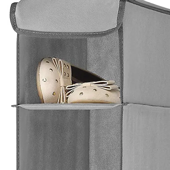 Whitmor Hanging Shoe Shelves - 8 Section - Closet Organizer - Grey {5}