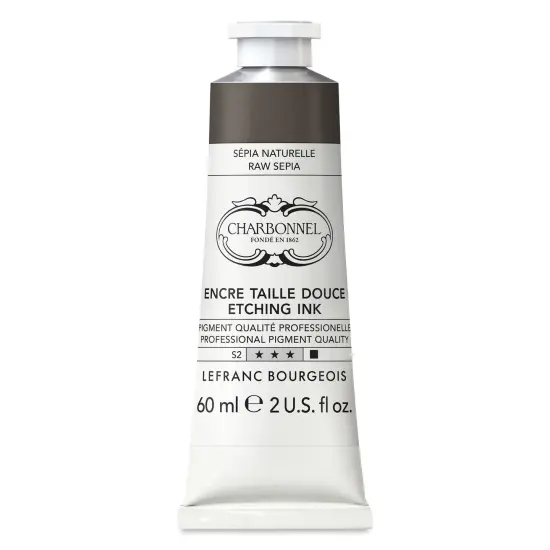 Charbonnel Etching Ink - Raw Sepia, 60 ml {1}