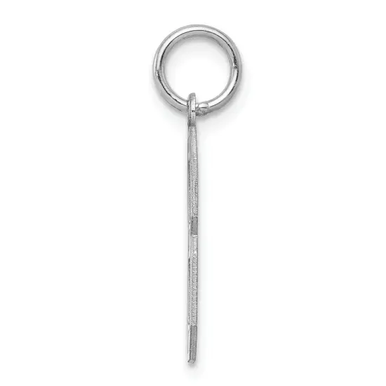 Sterling Silver Medium Satin Number 8 Charm Pendant Jewerly 22mm x 9mm {2}