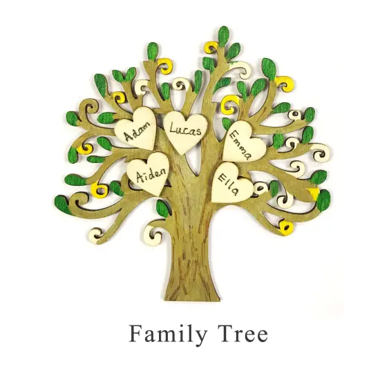 Wrapables Wooden Tree Embellishment Tag for DIY Arts & Crafts (Set of 10) {4}