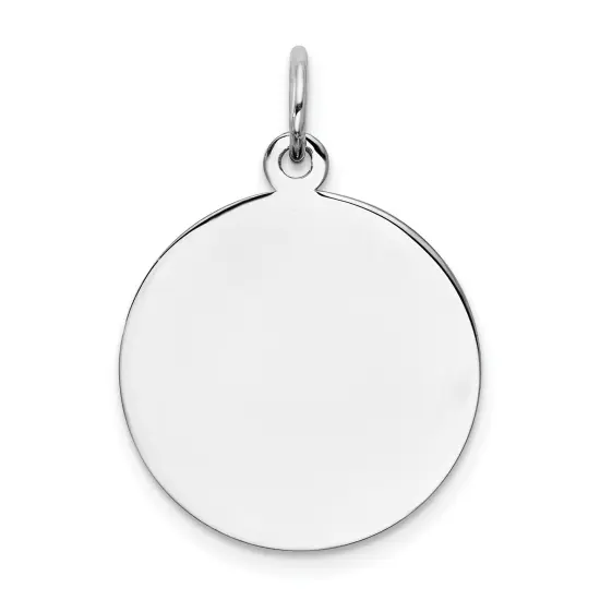 Sterling Silver Disc Round Charm 0.027" 17.5mm Jewerly 21mm x 19mm {1}