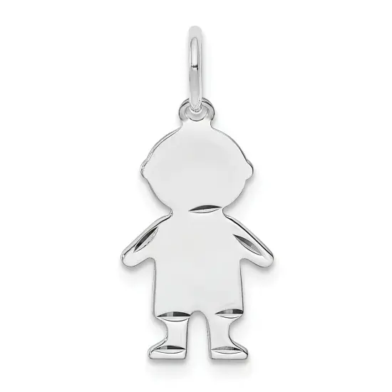 Sterling Silver Boy Charm Jewerly 19mm x 10mm {1}