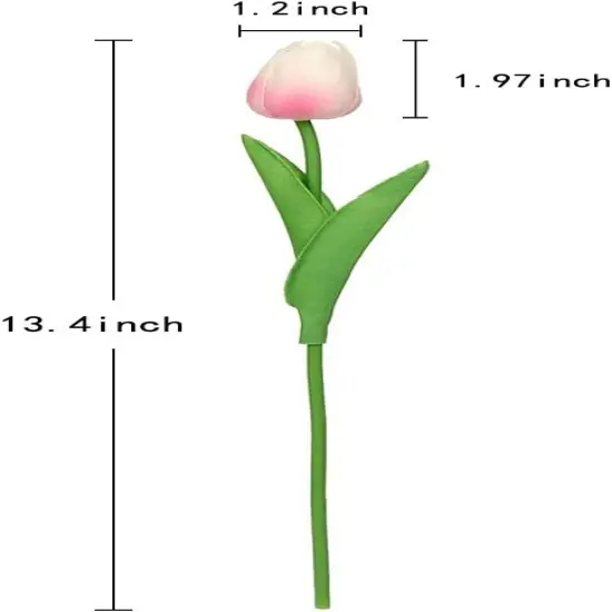 24 Pcs Real Touch Artificial Tulips for All Occasions Yellow {8}