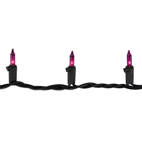 Northlight Mini Incandescent Christmas Lights - Purple - 20.25' Black Wire - 100ct {7}