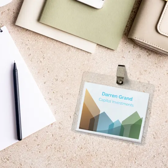 Avery Customizable Name Badges with Clips, 3" x 4", Clear Name Tag Holders with White Printable Inserts, 100 Clip Style Name Badges (74541) {7}