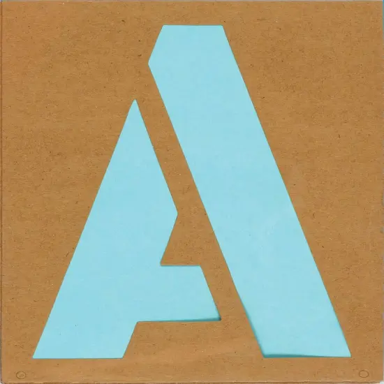 Creative Start Reusable Cardstock Paper Stencil Kit, Block Font, 7", 45 Characters {1}