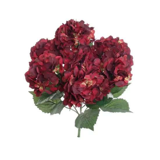 Set of 2 Burgundy Hydrangea Bushes | Lifelike Artificial Flowers with Timeless Elegance for Home Decor, Floral Arrangements, and Outdoor Landscapes | Floral Home by Artificial Flowers {1}