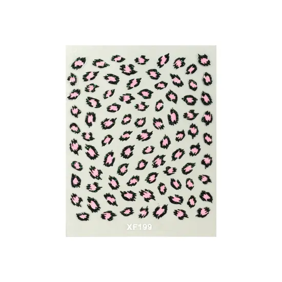 Wrapables Fingernail Stickers Nail Art Nail Stickers Self-Adhesive Nail Stickers 3D Nail Decals - Leopard, Cross, Crown, Lace & Flowers (4 Designs/8 Sheets) {2}