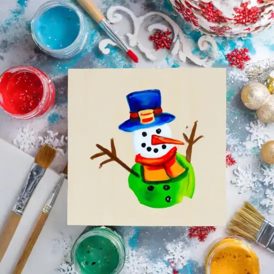 6 Pack 5X5 Unfinished Wood Canvas Boards for Painting {2}