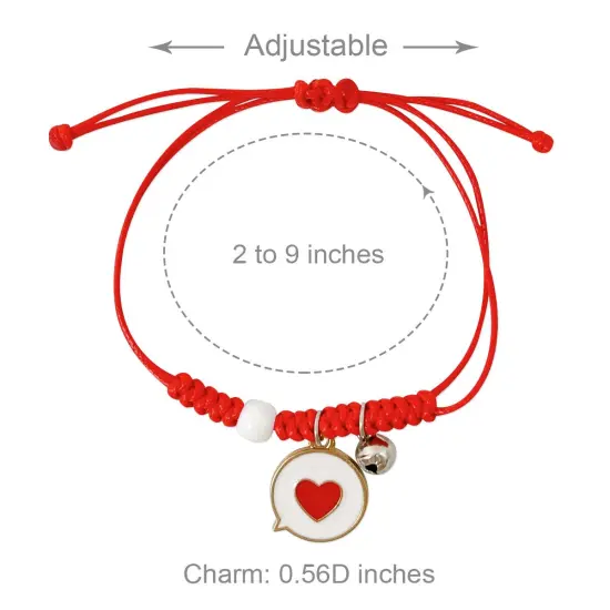 Wrapables Friendship Beaded Enamel Charm Bracelet, Heart {2}