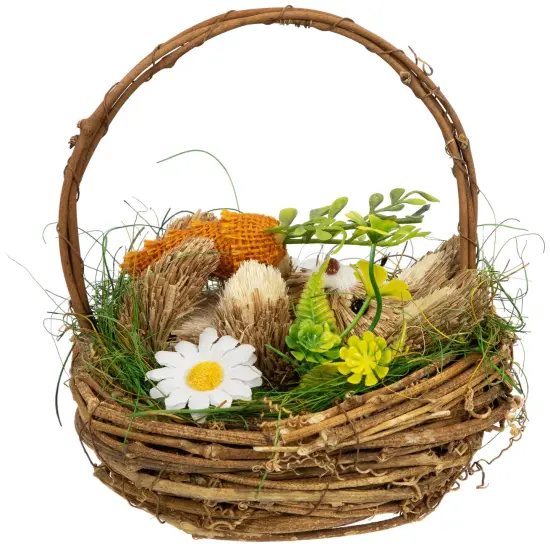 Northlight Sisal Easter Bunny in Woven Basket Decoration - 6.5" Brown {5}