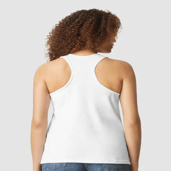 Gildan&reg; Softstyle Women&rsquo;s CVC Racerback Tank Top - 64220LCVC Pitch black mist {6}